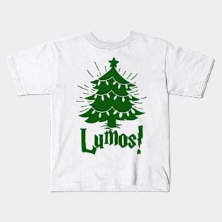 Christmas Lumos Pine Tree Kids T-Shirt